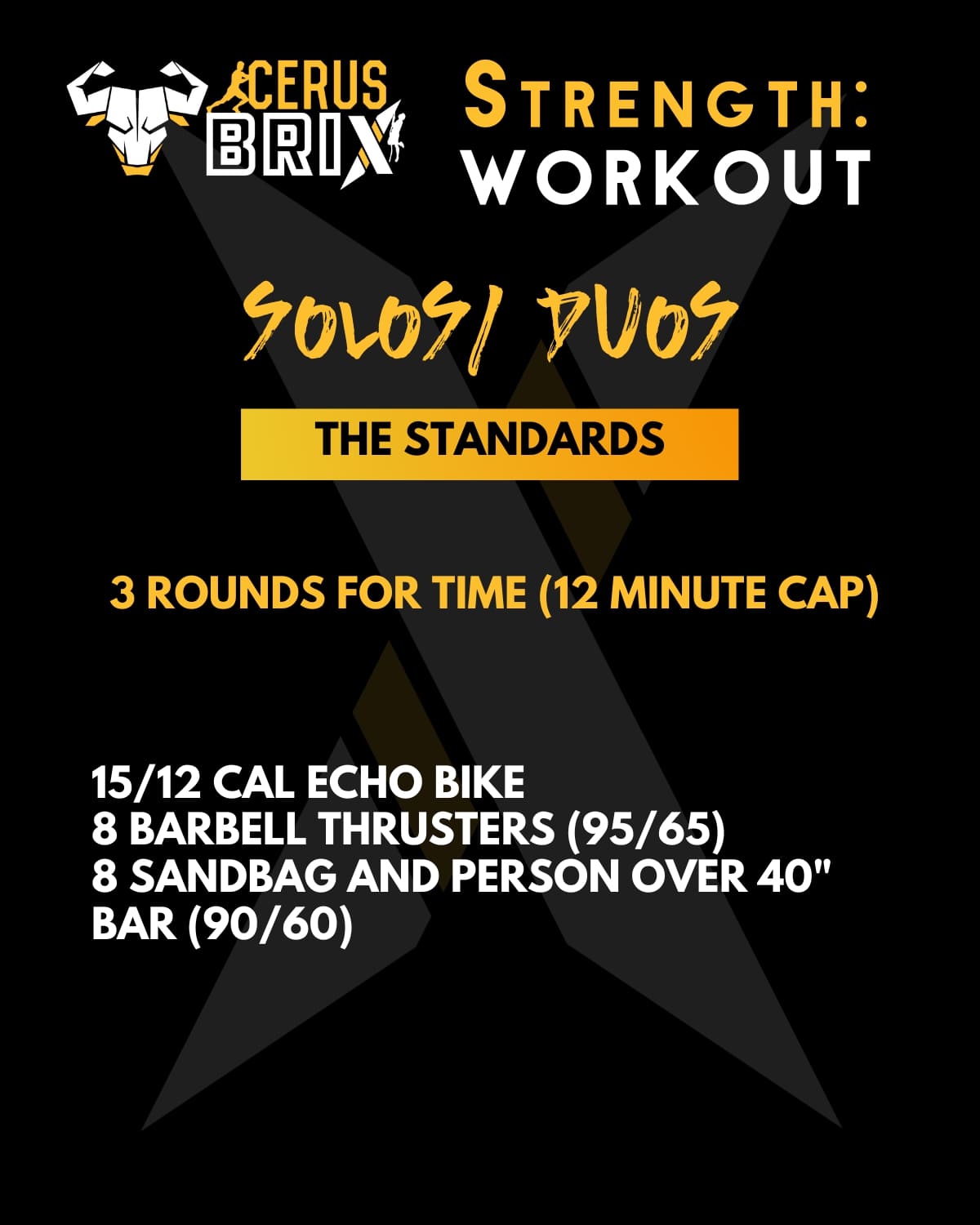 2023 CerusBrix Solos/Duos Strength Workout