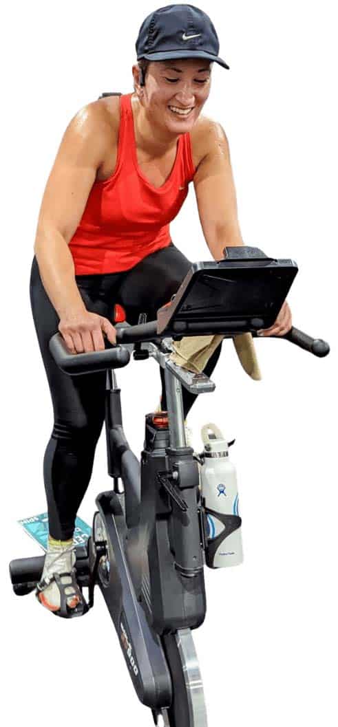 Woman cycling at Cerus Fitness