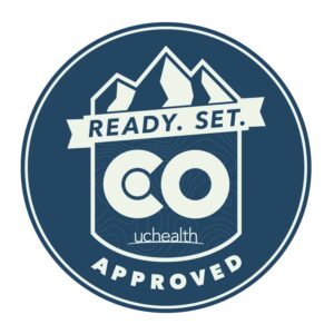 UCHealth Ready. Set. CO. seal of approval